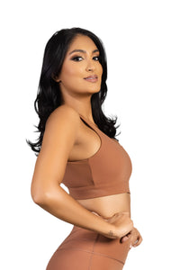 Caramel Jasper Sport Bra Brown