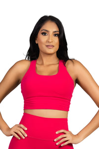 Coral Sport Bra Red