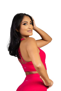 Coral Sport Bra Red