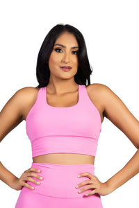 Morganite Sport Bra Pink