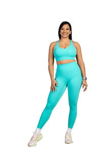 Tide Sport Bra Aqua