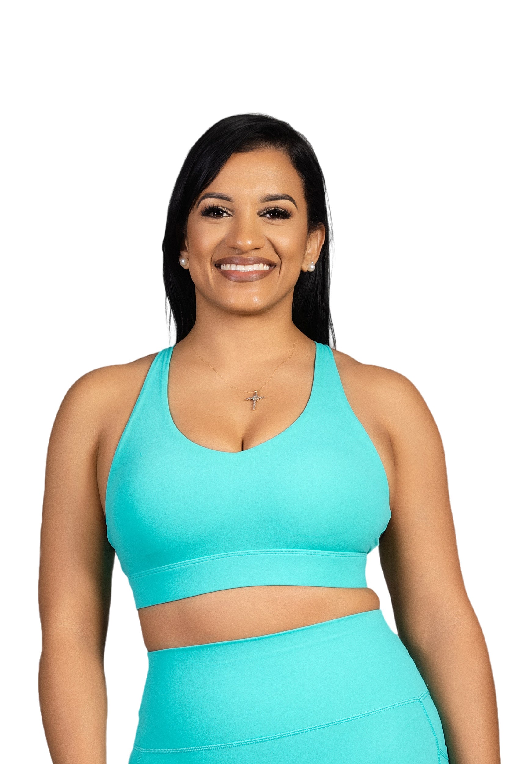 Tide Sport Bra Aqua