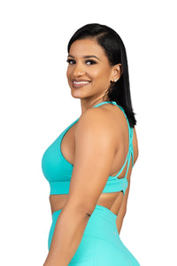 Tide Sport Bra Aqua