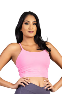 Glow crop top pink