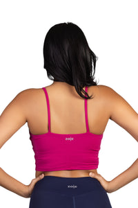 Glow Crop top fuschia pink