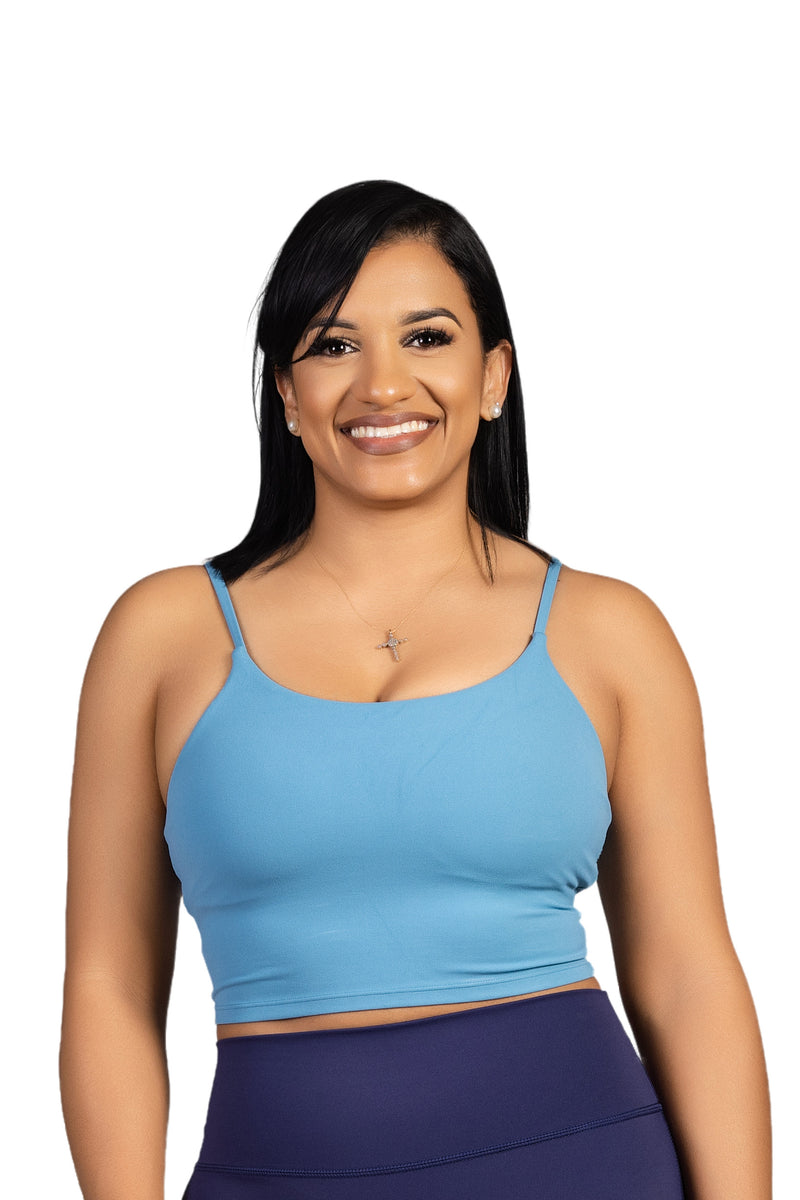 Glow Crop top  blue