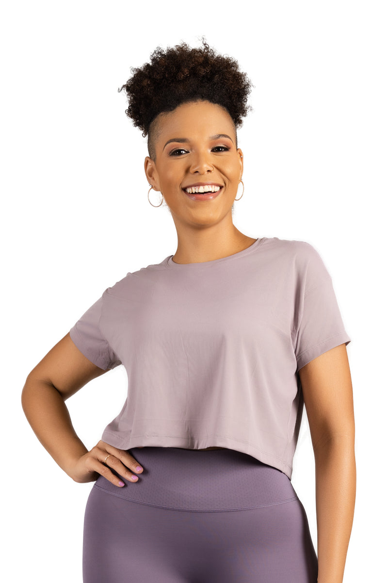 ABBY CROP TEE PURPLE