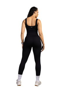 Nyx Ribbed Long Jumpsuit - Black