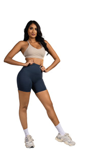 Solace High Waisted Short Legging Blue